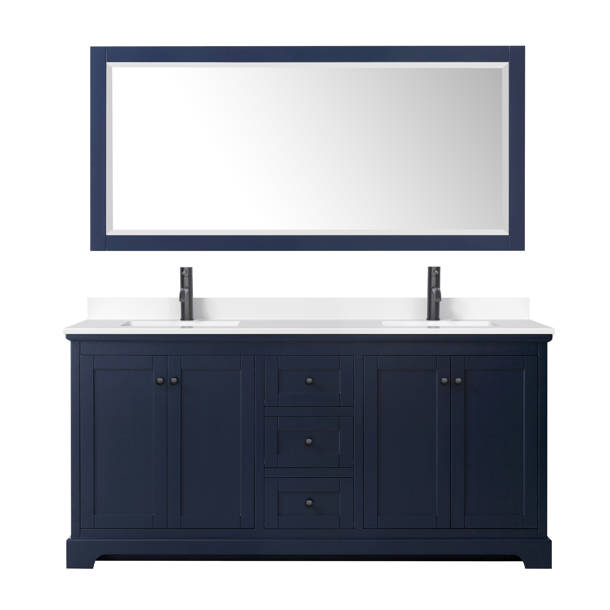 Wyndham Collection Avery 48 Free Standing Double Bathroom Vanity With Marble Vanity Top Wayfair